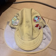 カラー帽子　オレンジ　クリーム
の画像