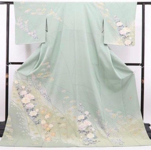 【美品】手描き友禅 落款 仕付糸付 作家物 訪問着