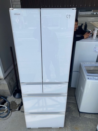 NO C7?福岡市内配送設置無料✨?冷蔵庫 HWタイプ クリスタルホワイト R-HW52N-XW [520L /6ドア /観音開きタイ