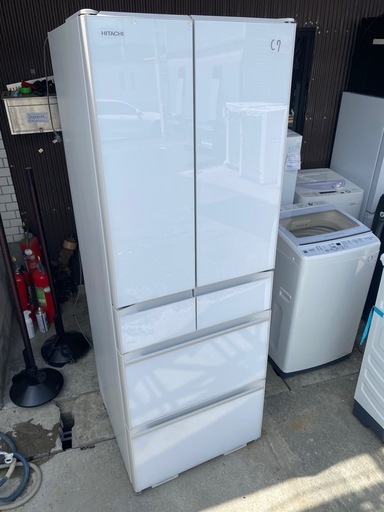 NO C7?福岡市内配送設置無料✨?冷蔵庫 HWタイプ クリスタルホワイト R-HW52N-XW [520L /6ドア /観音開きタイ