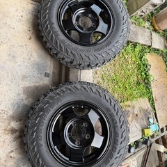 スズキ ジムニー JA11 に使用していたタイヤ（ジオランダーMT） 6.50/R/16）　＆ アルミホイール（ウレタン塗装済） の画像