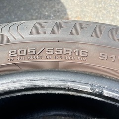バリ溝 夏タイヤ4本 205/55R16 グッドイヤーGOODYEAR　エフェシェントグリップの画像