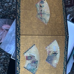 古典ミニ屏風、扇面の画像