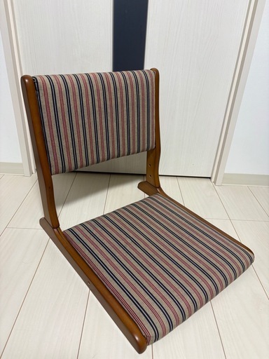 昭和レトロ　木製座椅子3脚セット 座椅子昭和レトロ木目イス (ヤマザキ) 北四番丁の椅子《座椅子》の中古