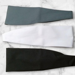 【新品】ヘッドバンド ヘアバンド 男女兼用 3本 ブラック グレー ホワイトの画像