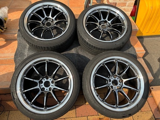 18インチアルミホイール バリ溝タイヤ付き！ work ZR10 9.5j 
