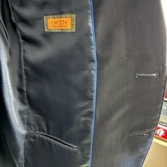 紺色系 上下セット ビジネススーツ 就活 Mサイズ程度 名字刺繍入り　冠婚葬祭の画像