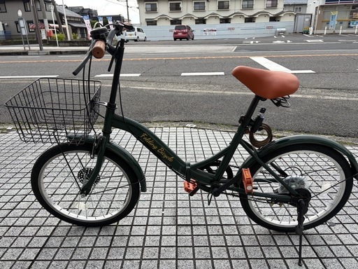 【折りたたみ自転車】20インチ、外装6段変速　前カゴ、泥除け付❗️使用少ない❗️美品❗️若林自転車　膳所店　SALE中❗️