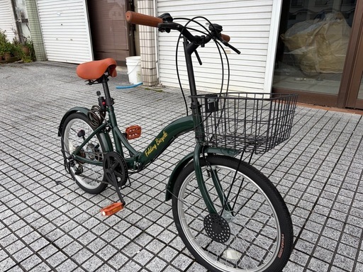 【折りたたみ自転車】20インチ、外装6段変速　前カゴ、泥除け付❗️使用少ない❗️美品❗️若林自転車　膳所店　SALE中❗️