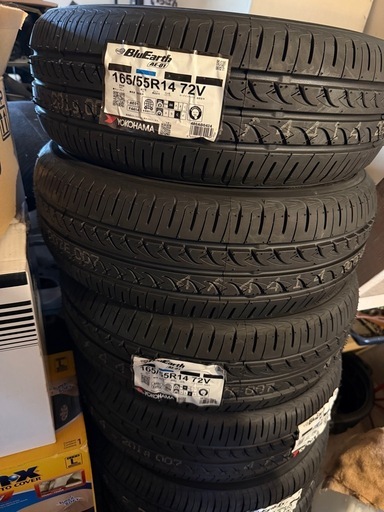 【新品】ヨコハマタイヤ　ブルーアースAE01 165/55R14 4本セット