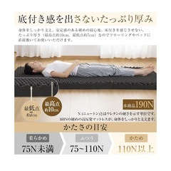 新品未使用❣️ マットレス シングル 三つ折り 高反発 極厚10cm 黒の画像