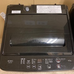 動作品 洗濯機 RORO YWM-T45LK 電子レンジ YMW17HL5K 冷蔵庫 YRZ-C09LK 新生活 応援の画像