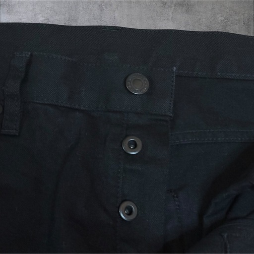 【美品】MINEDENIM ストレートデニムパンツ ブラック XL相当(11)