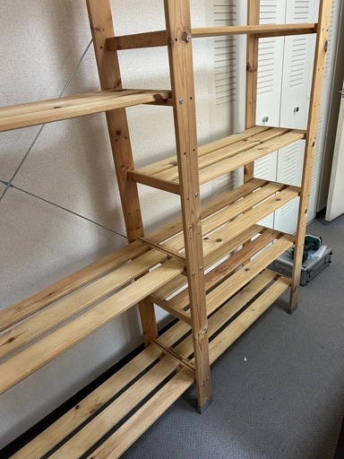 【リユース☆エコちょっぷ】【大容量！木製オープンラック】ナチュラルでおしゃれ✨収納力抜群！