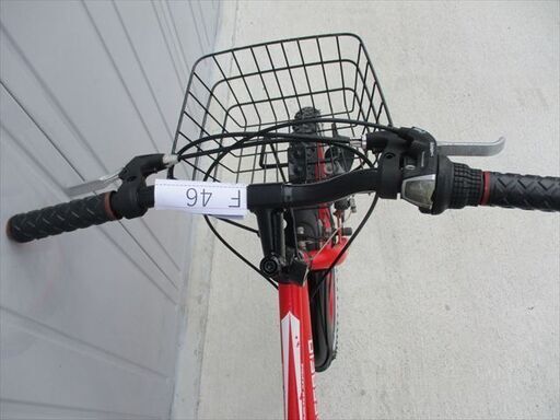 F46　★7000円★整備済み 中古子供自転車 【22インチ　赤　後ろ泥除けなし 】 F46☆7000円☆整備済み 中古子供自転車 【22インチ赤後ろ泥除けなし