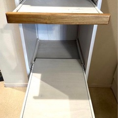 【〜4/26限定】ワゴン付きスリムキッチン収納カウンター <幅30cm>の画像