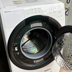 🔥🔥⑤2023年　完全分解洗浄SHARP　シャープ　ES-S7G-WL-WR(在庫右開き有り)🔥🔥 ドラム式洗濯機乾燥　コンパクト　マンション　サイズ　洗濯7kg乾燥3kg 設置まで対応　配達無🚚💦の画像