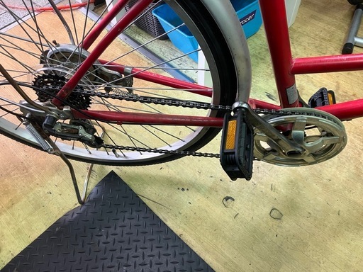 リユース品　軽快車　26インチ　6段変速　レッド