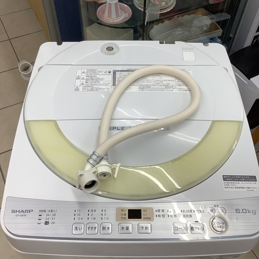 SHARP   シャープ　洗濯機　ES-GE6C-W   2019年製