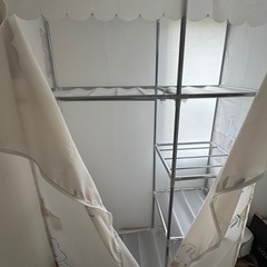 簡易クローゼット 収納ラック 布カバー付き 無料の画像