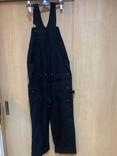 Carhartt ブラックオーバーオール メキシコ製 34x32