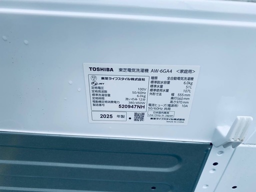 TOSHIBA 電気洗濯機　AW-6GA4