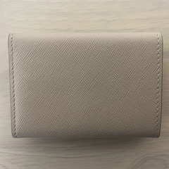 【美品】マルニ グリーン ホワイト ブラウン サフィアーノレザー 財布 ミントの画像
