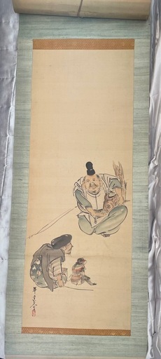 取引き中　骨董皿＋MILLETザック＋掛け軸（風鎮付）3点セット 送料込み