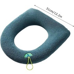 【新品】便座カバー トイレカバー ハンドル付き 鳥 孔雀 エメラルドグリーン 31cmの画像