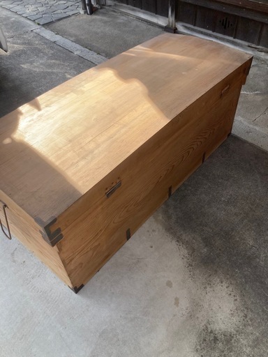 【配送可能】アンティーク 時代家具 長持（ながもち）和箪笥｜木目美麗・大型収納・ディスプレイに