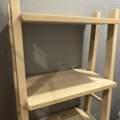 IKEA シェルフ　棚　洗面　vilto 木製　ラック 洗面室の収納◇狭いスペースの収納とランドリーバスケット【IKEA・無印