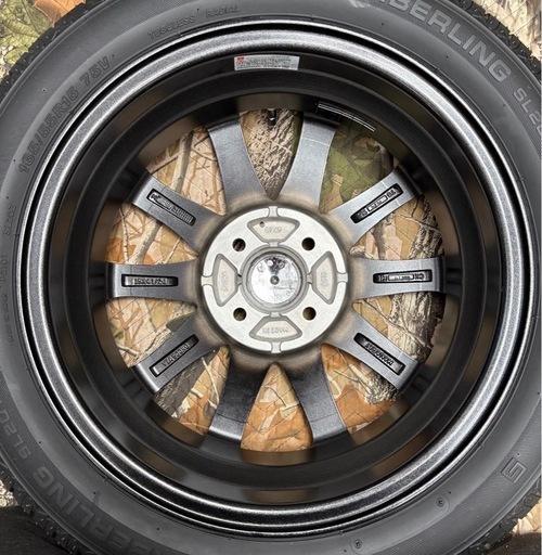 ㉑165/55R15新品タイヤ4本と中古美品ホイールとナット付き (サクサク