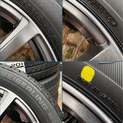 ㉑165/55R15新品タイヤ4本と中古美品ホイールとナット付きの画像
