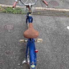 ※パンク状態※18インチ　子供　自転車　ブルー　青の画像