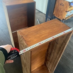 古材タンスの引出し2つの画像