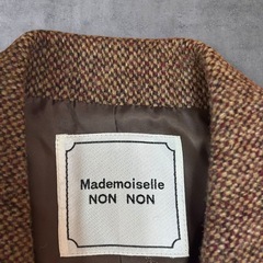 【美品】マドモワゼルノンノン ハリスツイード ウール テーラードジャケット 40の画像