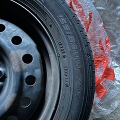 【軽用】155/65R14 DUNLOP タイヤ＋ホイール4本セット すぐ使えますの画像