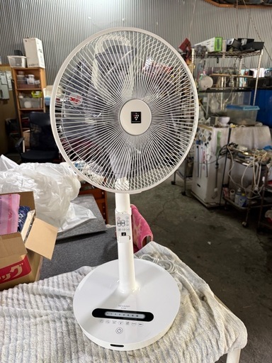 シャープ 扇風機 リビングファン DCタイプ プラズマクラスター 7000 ハイポジション ネイチャーウイング 静音 ホワイト リモコ