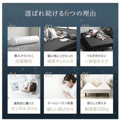 【ダブルベッド マットレス付き】すのこベッドの画像