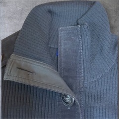 バーバリーブルーレーベル ウールアクリル ニットジャケット 38(M)グレイの画像