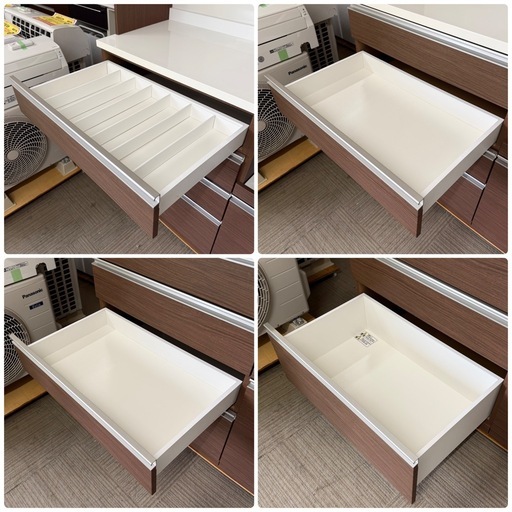 【展示未使用品‼️】定価135,000円♪ 現行モデル ニトリ 120cm幅キッチンボード(リガーレ120KB) 食器棚 収納家具 木