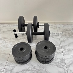 トレーニングベンチ◇MAX20kgのダンベルもセット◇の画像