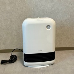 アイリスオーヤマ 大風量 セラミックファンヒーター 人感センサー付き (1200W/750W 2段切替) メカ式 ダイヤルタイプ ホワイト JCH-12DD3-Wの画像