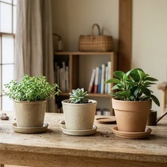 花鉢・植木鉢と受け皿を譲ってください（無料〜格安希望）
