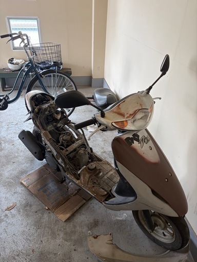 転売大歓迎 HONDA スマートDIO 不動車 部品取り車 ホンダ ディオ ZX DIO 部品取り車 書類無し フロントホイール周り