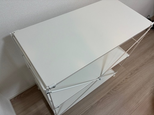 【無印良品】スチールユニットシェルフ スチール棚セット ワイド・小 幅81cm 3段｜2024年購入・美品　引取限定【群馬県太田市】