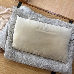掛け布団2枚と枕の画像