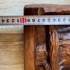 【幸人作】木彫り ふくろう レリーフ（壁掛け・飾り） 30cm四方 縁起物の画像