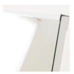 ニトリ スタンドミラー 鏡𖤐 美品 フレームなし ホワイトの画像