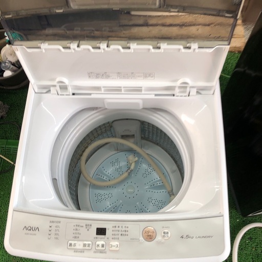 生活家電 2020年製 アクア 全自動電気洗濯機 4.5kg AQW-S45J ST